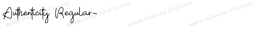 Authenticity Regular字体转换
